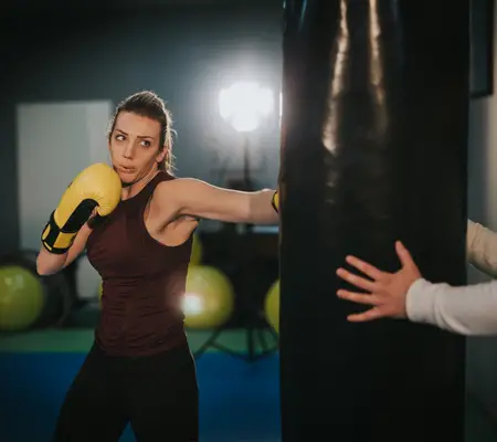 Punching bags provide an intense cardiovascular workout